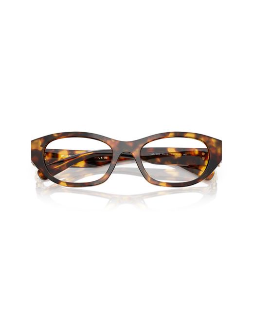 Miu Miu Black Mu 03Wv 14L1O1 Optical Frames Acetate Geometric Normal