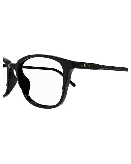 Gucci Black Gg1610Oa 001 Optical Frames Acetate Transparent Squared for men