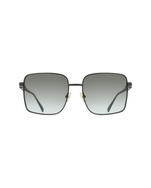 Ferragamo Black Sf330S 002 Sunglasses Metal Squared Normal