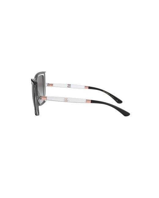 Dolce & Gabbana Black Dg6138 675/6V Sunglasses Plastic Squared Normal Mirrored
