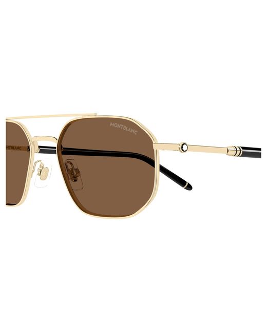 Montblanc Black Mb0481S 002 Sunglasses Metal Pilot for men