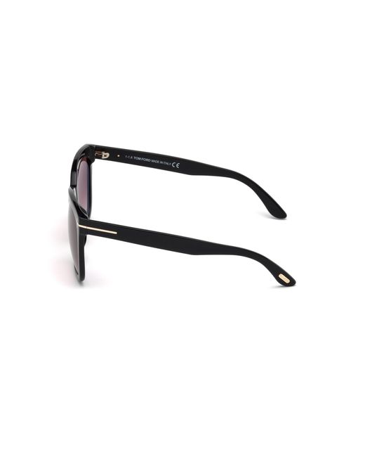 Tom Ford Black Ft0502 Amarra 01T Sunglasses Acetate Bordeaux Geometric Normal Shaded