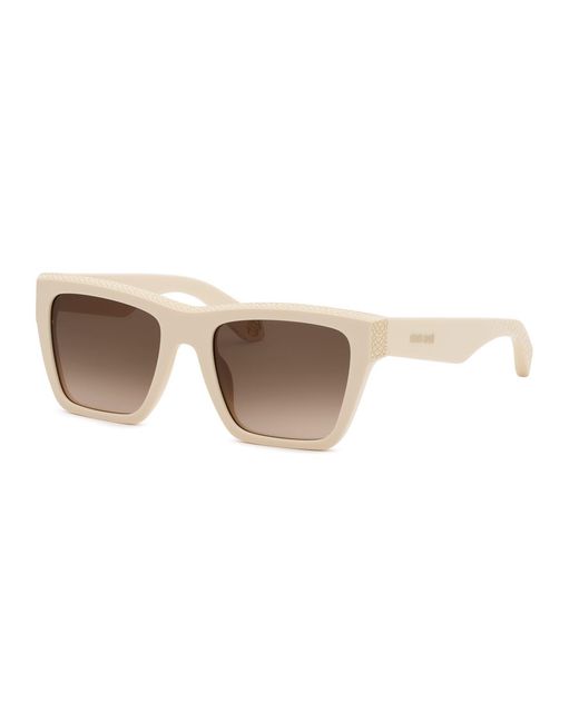 Roberto Cavalli Black Src155M 09X7 Sunglasses Acetate Squared Normal Nuanced