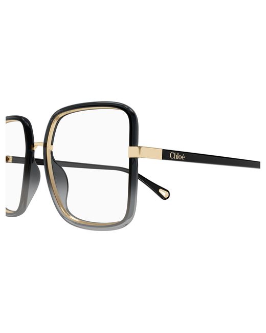 Chloé Black Ch0338O 001 Optical Frames Bio-Injected Transparent Squared