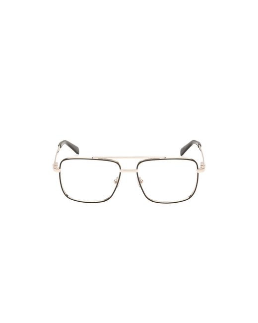 Guess Black Gu50097 095 Optical Frames Metal Squared Normal for men