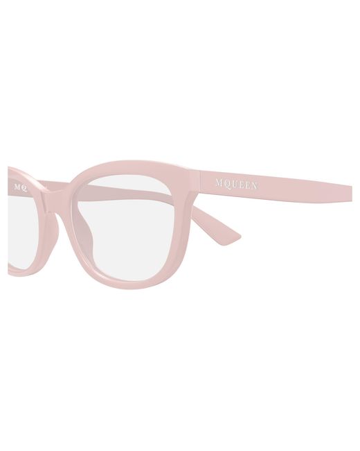 McQueen Black Am0569O 003 Optical Frames Acetate Transparent Cat Eye