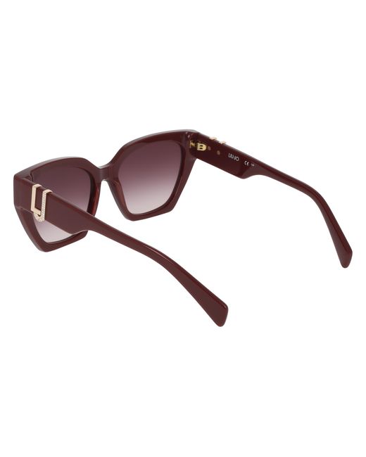 Liu Jo Black Lj814Sr 602 Sunglasses Acetate Bordeaux Cat Eye Normal