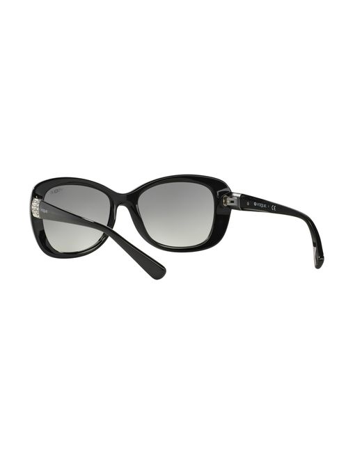 Vogue Eyewear Black Vo2943Sb W44/11 Sunglasses Injected Butterfly Normal Shaded
