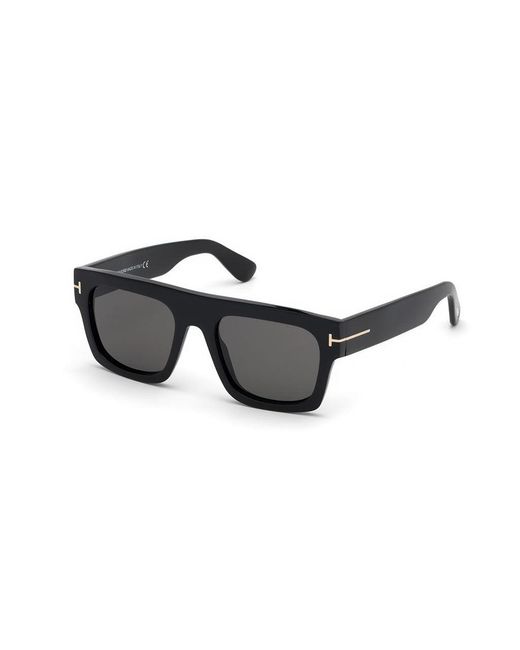 Tom Ford Black Ft0711 Fausto 01A Sunglasses Acetate Squared Normal for men