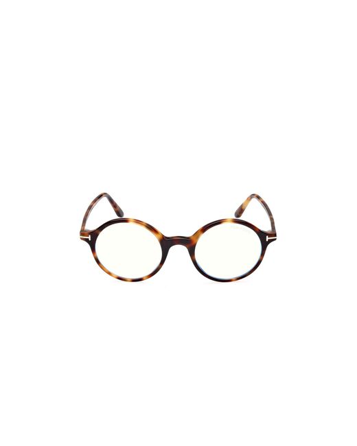Tom Ford Black Ft5834-B 053 Optical Frames Acetate Round Normal for men