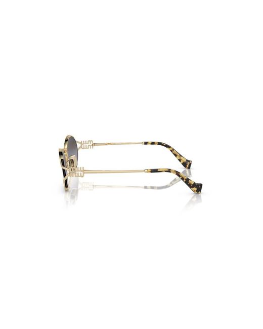 Miu Miu Black Mu 52Ys Zvn5D1 Sunglasses Metal Round Normal Shaded