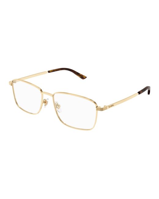 Gucci Black Gg1882O 002 Optical Frames Metal Transparent Squared for men