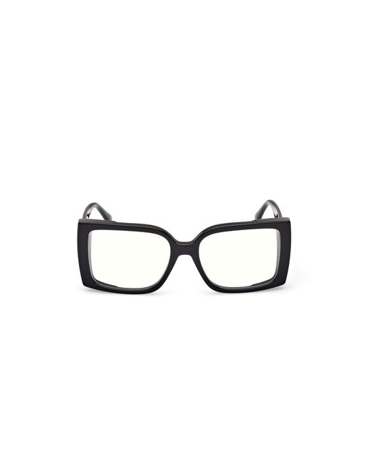 Max Mara Black Mm5173-B 001 Optical Frames Acetate Squared Normal