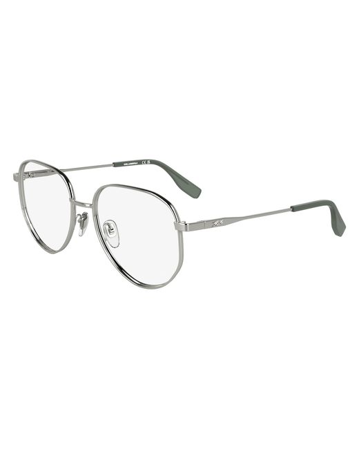 Karl Lagerfeld Black Kl361 040 Optical Frames Metal Pilot Normal