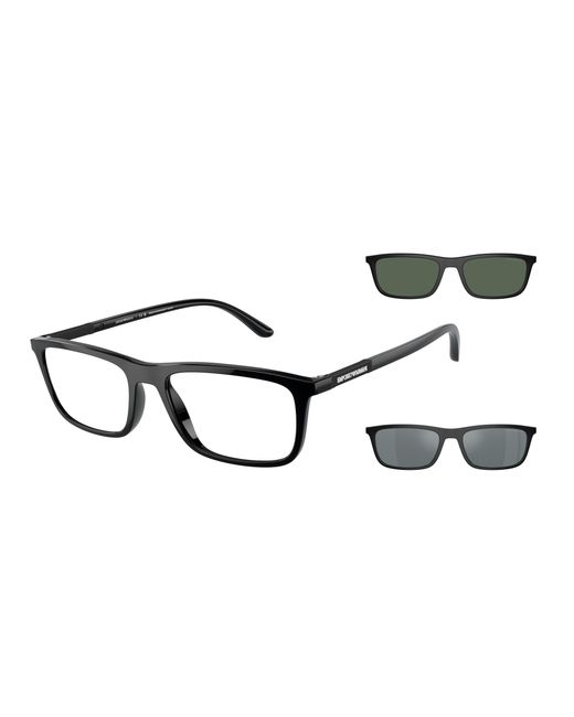 Emporio Armani Black Ea4160 50011W Sunglasses Injected Transparent Squared Normal for men