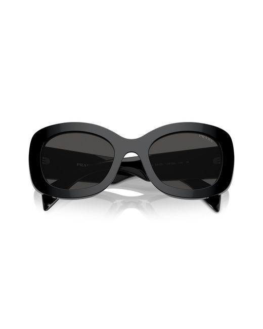 Prada Black Pr A13S 1Ab5S0 Sunglasses Acetate Round Normal
