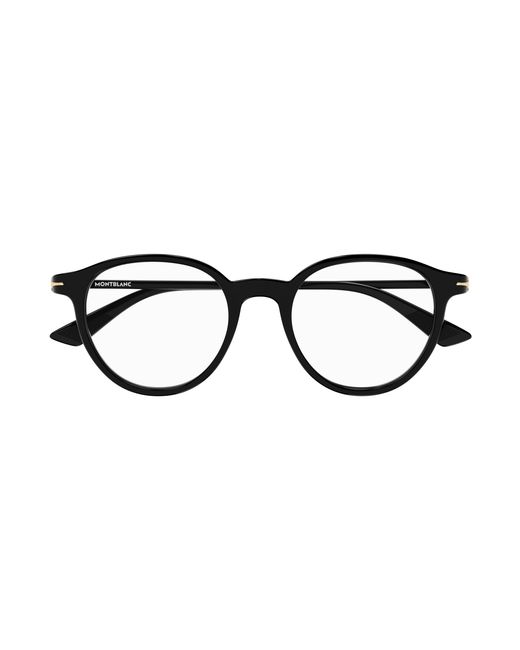 Montblanc Black Mb0340O 001 Optical Frames Acetate Transparent Squared for men