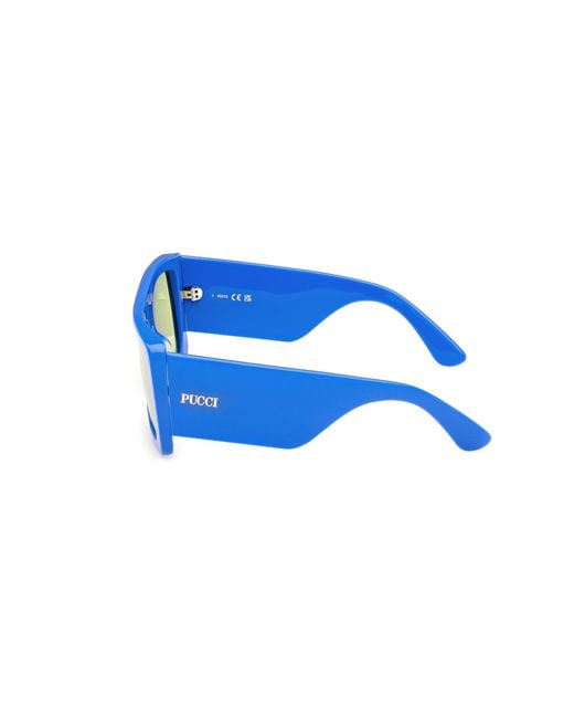Emilio Pucci Blue Ep0230 90N Sunglasses Acetate Squared Normal