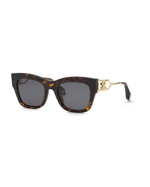 Roberto Cavalli Black Src130 01Ay Sunglasses Acetate Smoke Squared Normal