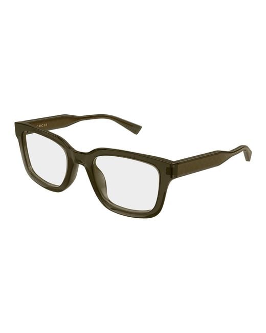 Gucci Black Gg2071Ol 003 Optical Frames Acetate Transparent Squared for men