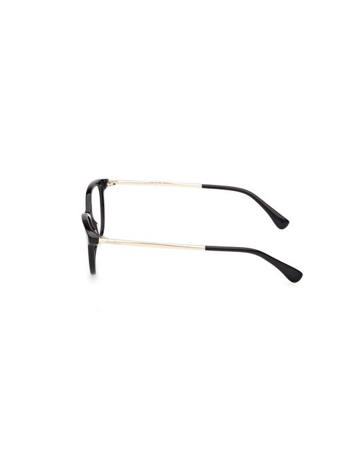 Max Mara Black Mm5236 001 Optical Frames Acetate Round Normal
