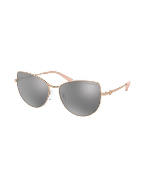 Michael Kors Black Mk1062 La Paz 11086G Sunglasses Metal Cat Eye Mirror