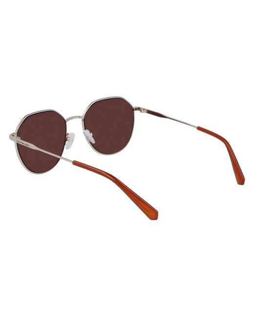 Calvin Klein Black Ckj23201S 717 Sunglasses Metal Bordeaux Round Normal Normal
