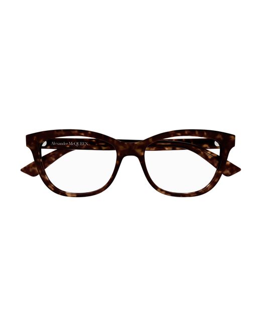 McQueen Black Am0461O 002 Optical Frames Acetate Transparent Cat Eye