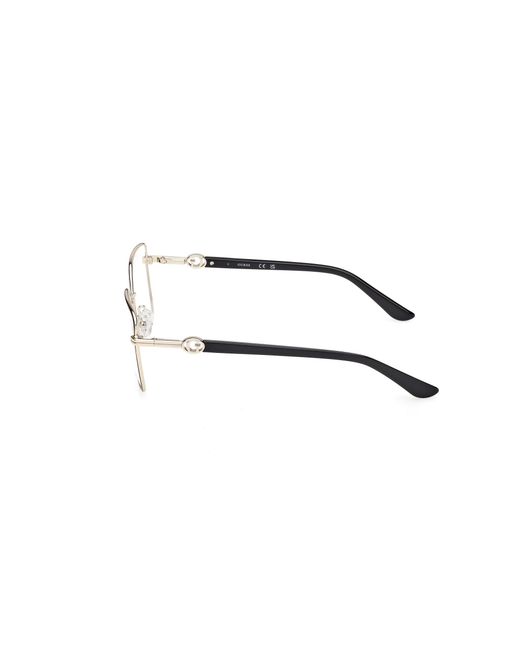 Guess Black Gu50313 001 Optical Frames Metal Squared Normal