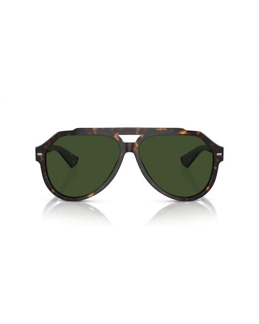 Dolce & Gabbana Black Dg4452 502/71 Sunglasses Acetate Pilot Normal for men