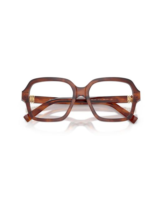 Miu Miu Black Mu 03Yv 26E1O1 Optical Frames Acetate Squared Normal