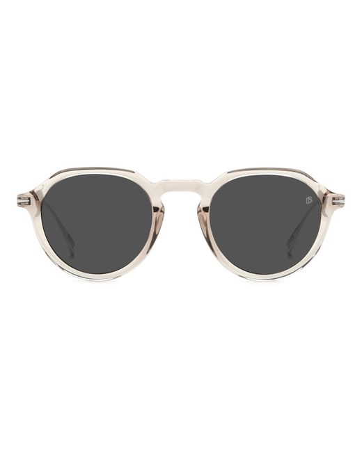 David Beckham Black Db 1098/S 79U/Ir Sunglasses Titanium Round for men