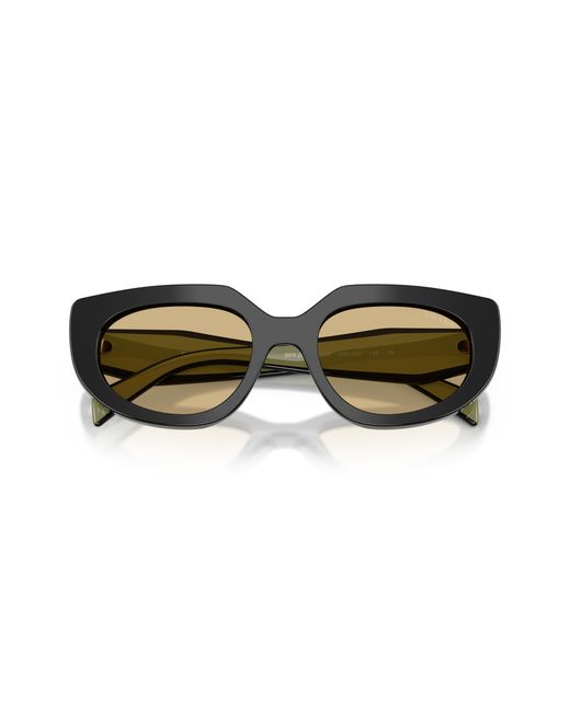 Prada Black Pr D02S 03K10R Sunglasses Acetate Round Normal