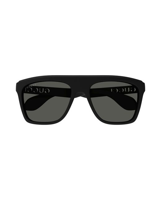 Gucci Black Gg1570S 001 Sunglasses Injected Squared for men