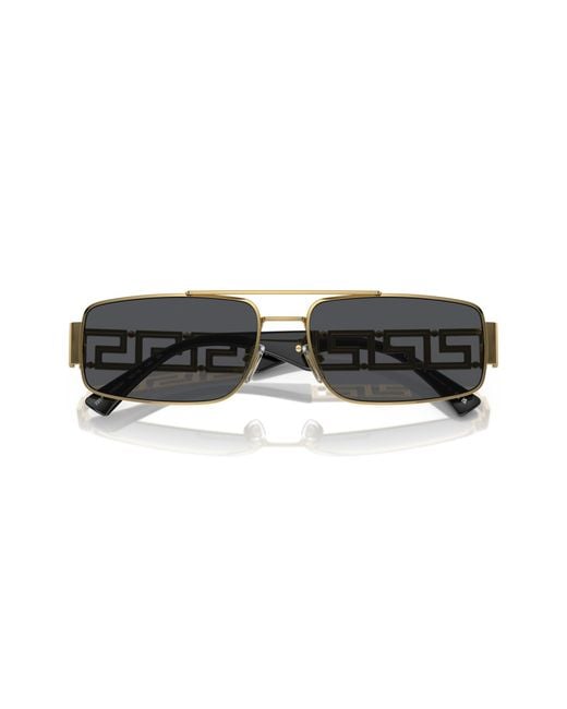 Versace Black Ve2257 100287 Sunglasses Metal Squared Normal for men