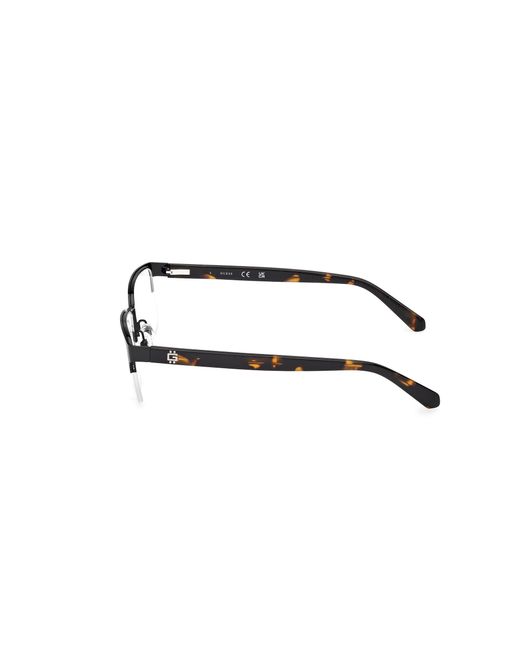 Guess Black Gu50326 002 Optical Frames Metal Squared Normal for men