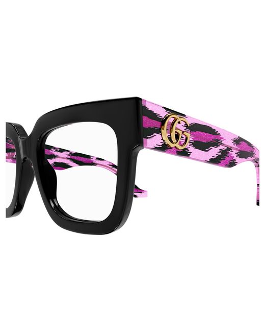 Gucci Black Gg1549O 003 Optical Frames Acetate Transparent Squared