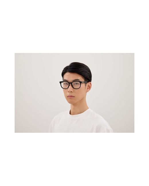 Gucci Black Gg2138Ok 001 Optical Frames Acetate Transparent Round for men