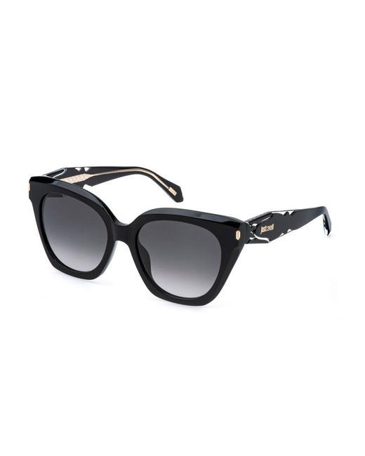 Just Cavalli Black Sjc172 700 Sunglasses Acetate Smoke Butterfly Normal Nuanced