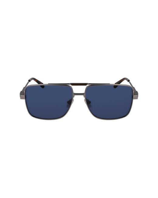 Ferragamo Black Sf318S 021 Sunglasses Titanium Squared Normal for men