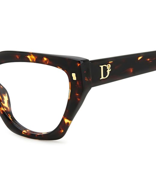 DSquared² Black D2 0117 086 Optical Frames Acetate Cat Eye