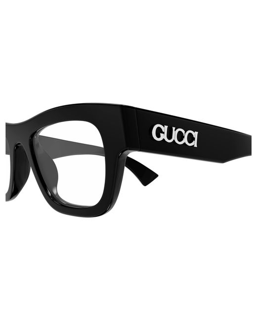 Gucci Black Gg1840O 005 Optical Frames Acetate Transparent Squared for men