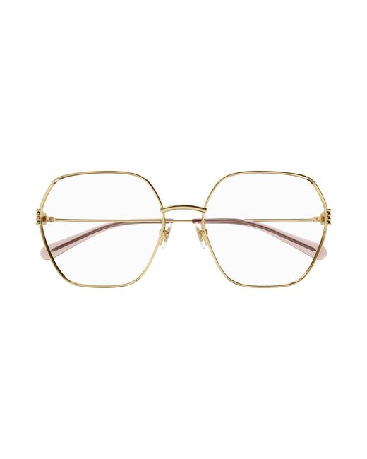 Gucci Black Gg1285O 001 Optical Frames Metal Geometric