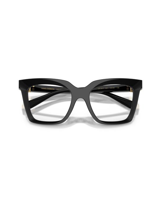 Dolce & Gabbana Black Dg3417 501 Optical Frames Acetate Squared Normal