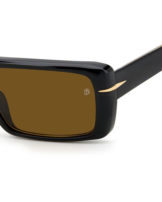 David Beckham Black Db 7063/S 807/70 Sunglasses Acetate Squared for men