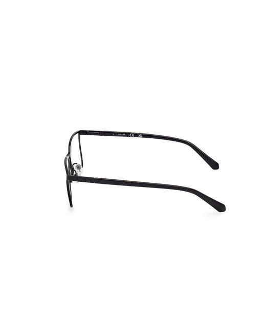 Guess Black Gu50243 002 Optical Frames Metal Squared Normal for men