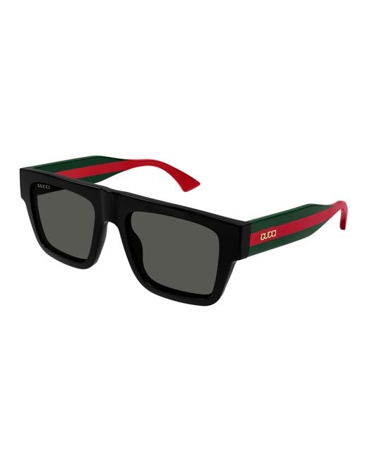 Gucci Black Gg1868S 001 Sunglasses Acetate Squared for men