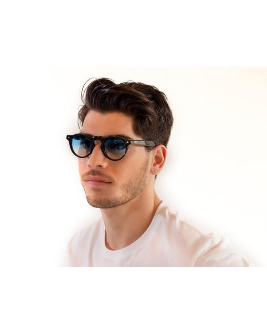 Xlab Blue Hokkaido Sunglasses Acetate Light Pantos Polarized