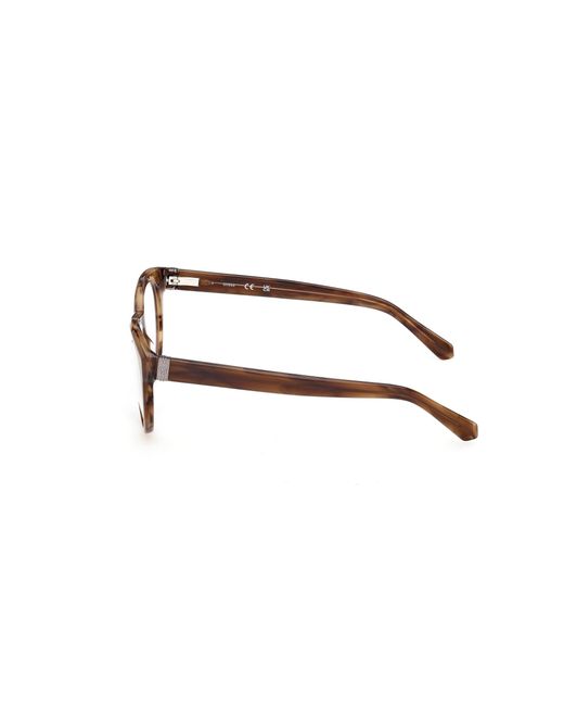 Guess Black Gu50366 050 Optical Frames Acetate Round Normal for men