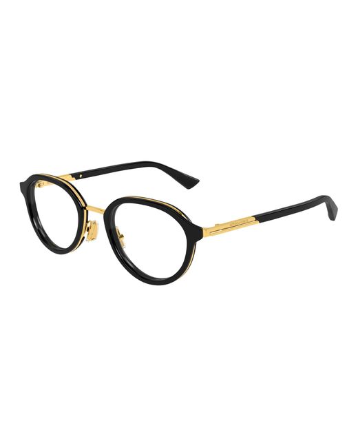Bottega Veneta Black Bv1375O 002 Optical Frames Acetate Transparent Round for men